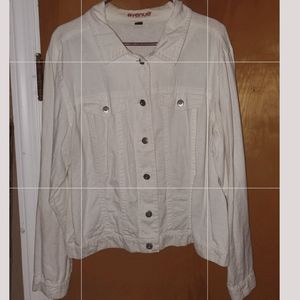 White Denim Plus Size Avenue Jacket